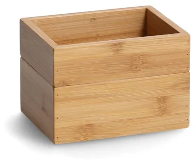 Aufbewahrungsboxen 2er-Set Bambus 14,5x11x10 cm stapelbar