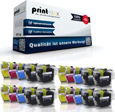 Produktbild von Print-Klex 20x Kompatible Tintenpatronen kompatibel mit Bother MFC J5830DW MFC J5930DW MFC J6530DW MFC J6535DW LC 3219 LC-3219 LC3219 Black Cyan Magenta Yellow - Office Quantum Serie