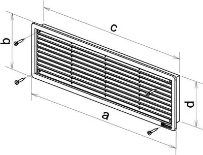 Zdjęcie produktu dla Kratka wentylacyjna drzwi VMD, 500 x 90 mm, 2 szt., brązowa 0202