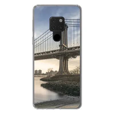 Produktbild von MuchoWow® Handyhülle Schutzhülle Hülle für Huawei P40 Lite New York - Fluss - Brücke Silikon Softcase Handy Hülle - Handy