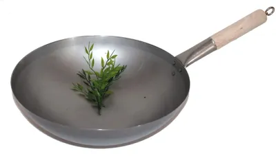Productafbeelding van Wok Pan Ø 36 cm - Geschikt voor gas met houten handvat