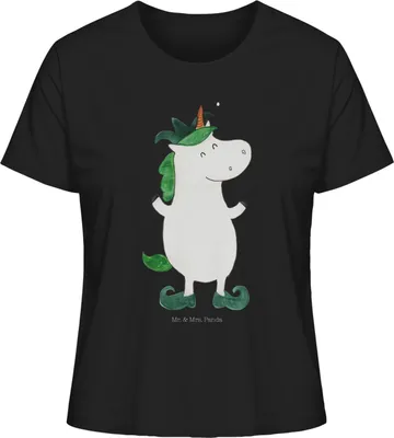 Produktbild von Mr. & Mrs. Panda Damen T-Shirt Einhorn Joker Größe L - Schwarz - Geschenk, Kurzarmshirt, Kasper, Mittelalter, Unicorn, Oberteil, Einhörner, shirt, Gaukler, Basic, Hofnarr