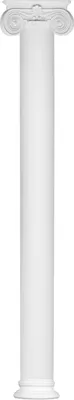 Produktbild von Säule | rund | glatt | vorgrundierte Oberfläche | stoßfest | Klassisch | Barock | Dekosäule | Stuck | weiß | Polyurethan| N3218F Set 2 | 180 mm