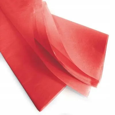 Produktbild von Pakoteka Rotes Glattes Dekoratives Seidenpapier zum Verpacken
