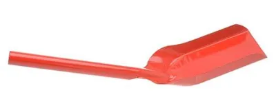 Immagine prodotto di Aqbau Paletta in metallo - pala per carbone - paletta per pulire e spazzare - pala per carbone (rosso)