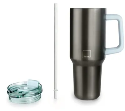 Produktbild von Becher mit Henkel Ibili 669009 grün Edelstahl 900 ml