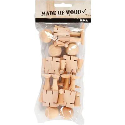 Produktbild von Creativ Company Holz-Elastikfigur Spielzeug 8 cm 5 Stück