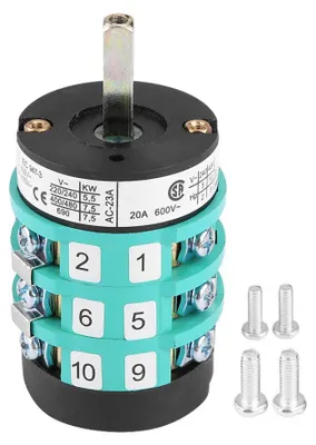 Produktbild von Lieferumfang: 1x Vorwärts-Rückwärts Schalter 380V/20A 7600W ABS Aramox