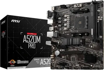 Immagine prodotto di Scheda madre MSI A520M PRO, Socket AM4, DDR4, 64 GB, AMD Ryzen serie 3000