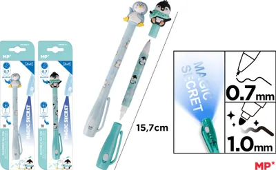Obrázok produktu pre Špionážne pero UV 0,7/1,0 mm Animals MIX