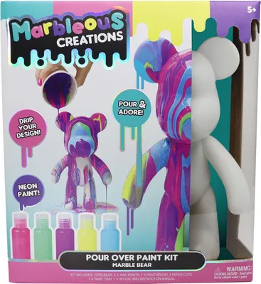 Produktbild von Gear2Play Marble Bear Gietverf set, Bastelset für Kinder, 5 Jahr(e), Mehrfarbig