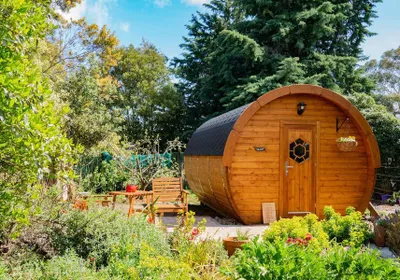 Obrázek produktu pro Campinghaus Barrel Ferienhaus Gartenhaus Camping Fass Mobilheim