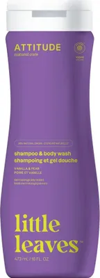 Imagen del producto de Champú y Gel de Baño 2 en 1 Vainilla y Pera Attitude