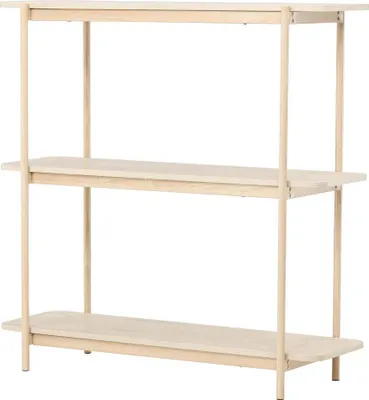 Productafbeelding van FURNLUX Vrijstaande plankenrek, kleur: beige, afmetingen: 120 x 40 x 120 cm.Hoofdkleur: beige