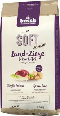 Image de BOSCH Soft Senior Chèvre & Pomme de terre - nourriture sèche pour chiens - 12,5 kg
