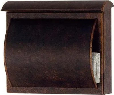 Produktbild von Heibi Briefkasten QUELO mit Zeitungsfach Stahl braun-gold patiniert DIN C4 quer