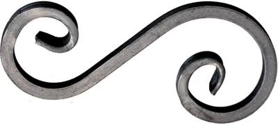 Produktbild von S Bogen geschmiedet aus 12x12mm Eisen, Zaun Schnörkel Schmiedeeisen 250x127mm