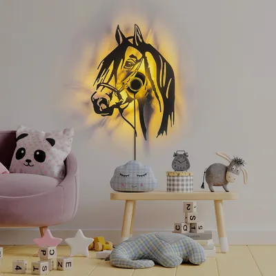 Immagine prodotto di Opviq, Cavallo, applique, nero, metallo, 41 x 9 x 57 cm