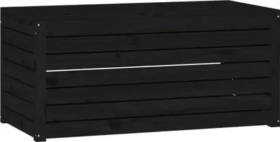 Obrázek produktu pro vidaXL Zahradní box černý 101x50,5x46,5 cm z masivního borovicového dřeva