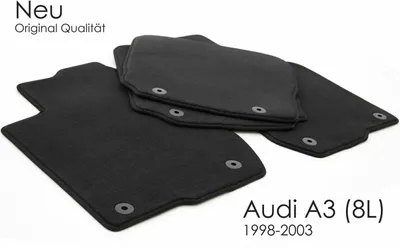 Produktbild von Fußmatten passend für Audi A3 S3 8L Premium Velours Qualität 4-teilig schwarz NEU