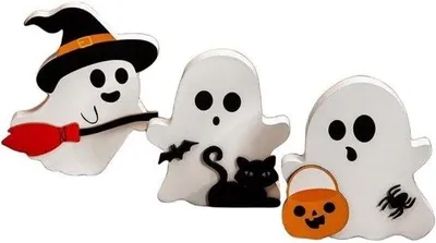 Productafbeelding van 3 stuks Halloween decoratie spook tafeldecoratie voor binnen en buiten, Halloween feestdecoratie