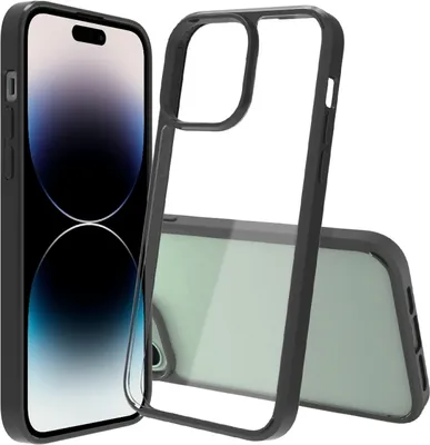 Zdjęcie produktu dla Dla iPhone 14 Pro Max Shockproof TPU + Akrylowa skrzynia telefoniczna (czarna)