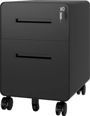 Produktbild von Bisley EasyRoll Rollcontainer - 2 Schubladen - Farbe: Schwarz