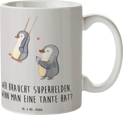 Produktbild von Mr. & Mrs. Panda Becher Lieblings-Tante - Grau Pastell - Geschenk, Teetasse, Kaffeebecher, Verwandtschaft, Lebenshilfe, einzigartige Designs, Kaffeetasse, Pott, Nichte