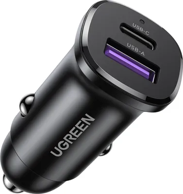 Obrázek produktu pro Ugreen Ec305 25845 USB-C USB-A 30W nabíječka do auta - černá