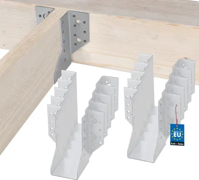 Obrázek produktu pro KOTARBAU® Sada 10 kusů objímek pro trámy typ A 60 mm Spojka pro dřevěné trámy Spojka pro trámy pro stavební konstrukce v exteriéru