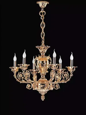 Image de Plafonnier doré Suspensions Luminaires de salon Luminaires classiques