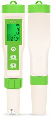 Zdjęcie produktu dla Pióro do badania chloru, miernik parametrów wody 4 w 1, przyrząd basenowy, tester ORP, H₂ i temperatury