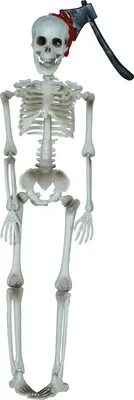 Produktbild von Skelett Axt Halloween Gruselige Deko Angst Sensenmann Kopf Horror Dekoration Spuk Verkleidung Party, Farbe: Beige