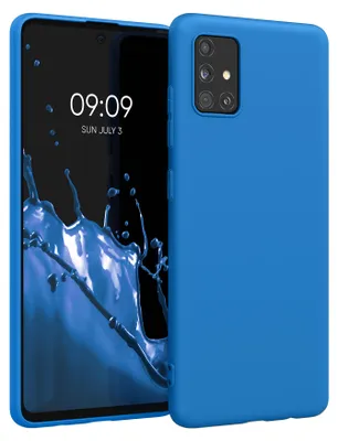 Produktbild von kwmobile Handyhülle für Samsung Galaxy A51 Hülle - TPU Case - Kabelloses Laden - Schutzhülle Cover in Strahlend Blau