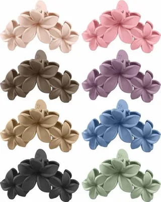 Productafbeelding van Grote Haarklemmen voor Dames - Set van 8 Kleuren Haarspelden