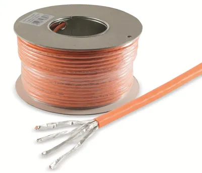 Produktbild von SMART-MULTIMEDIA CAT.7 Verlegekabel BasicPro, 50 m, orange