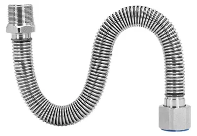 2er-Pack 1/2" Edelstahl-Wellrohre, 40 cm, flexibel