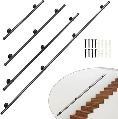 Image de Support mural noir, 200 cm, diamètre 32 mm