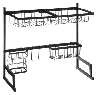 Produktbild von 5five Simply Smart Spülbecken-Organizer Abtropfgestell, Trockengestell, Metall, Schwarz, 58 x 30 x 51.5 cm, 167738