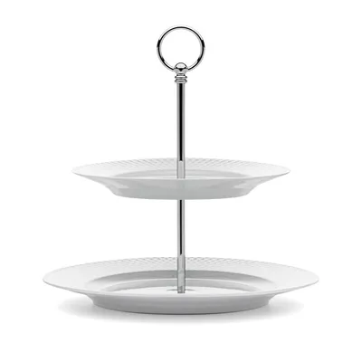 Produktbild von Lyngby Porcelæn - Rhombe Étagère, weiß