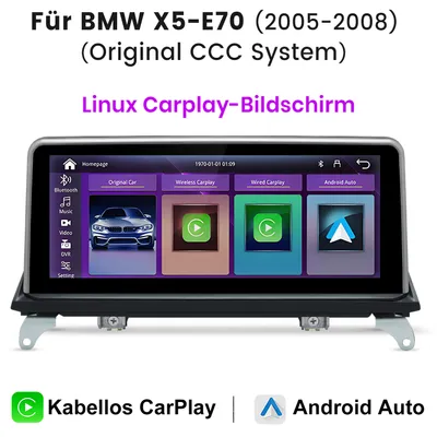 Immagine prodotto di Linux CarPlay Android Auto Per BMW X5 E70 X6 E71 CCC 2005-2008 Autoradio GPS Navi SWC USB BT