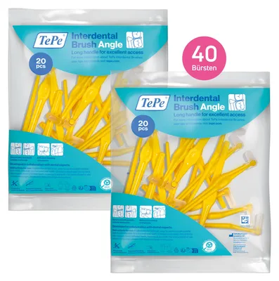 Produktbild von 40 Stück TePe Interdentalbürsten Original, Gelb, ISO-Größe 4, 0,7mm, Reinigung der Zahnzwischenräume