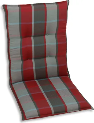 Produktbild von GO-DE Textil, Sessel-Auflage  mittel, Wendeauflage, Karo rot, 23516-25