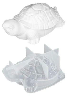 Produktbild von Silikonform für eine Schildkröte | Gestalte deine eigene Dekofigur | DIY | Form für Epoxidharz, Gips, Beton, Wachs oder Seife | Lebensmittelecht
