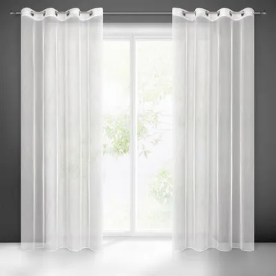 Produktbild von Gardine NICEA weiß 140x250 cm Ösen Ösenvorhang