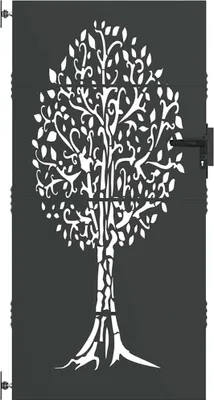 Obrázek produktu pro vidaXL Zahradní brána černá 85 x 175 cm Práškově lakovaná ocel