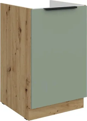 Produktbild von LUNARA Unterschrank für Spülbecken – Breite 50 cm, Grün/Eiche (Artisan)