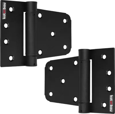 Produktbild von KOTARBAU® 2er Set Scharniere Klappbar Türscharniere 10 x 5 x 8 cm Pulverbeschichteter Stahl Scharnier Schwarz Türbänder Kistenband Türband Türscharnier
