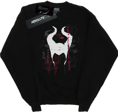 Produktbild von Disney - "Mistress Of Evil Growing Wild Horns" Sweatshirt für Damen BI26463 (XL) (Schwarz)