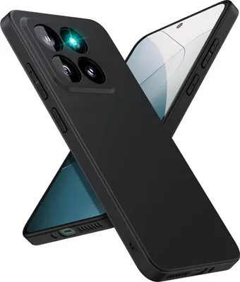 Obrázek produktu pro Silikonové pouzdro pro Xiaomi 14 Pro Protective Cover Matt Black Backcover Pouzdro na mobilní telefon